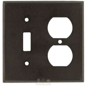  Colonial bronze square bevel combo toggle/ duplex outlet 