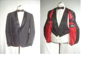   Bespoke Custom Tuxedo Smoking Dinner Jacket Satin Shawl Collar S