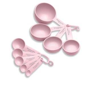 Kitchenaid Classic Plastic Measuring Cups and Spoons Set, Pink