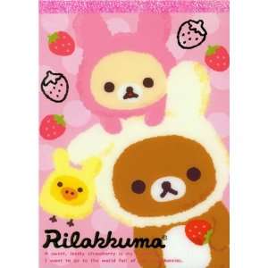  pink Rilakkuma Bear Memo Pad strawberry by San X Toys 