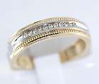   and White Gold Mix Round cut Diamond Men & Womens Couple Ring Band