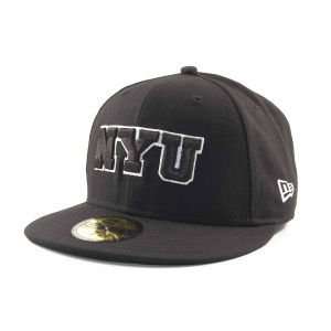 New York University NCAA Black on Black w/White 59FIFTY Hat  