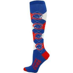 Chicago Cubs Ladies Royal Blue Red Argyle Tall Socks 