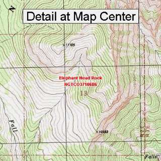  USGS Topographic Quadrangle Map   Elephant Head Rock 