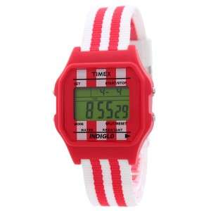 TIMEX 80 Retro Vintage Style Indiglo Red & White Digital Watch BNIB 