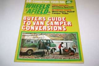 MAY 1970 WHEELS AFIELD magazine CAMPER RV TRAILERS  