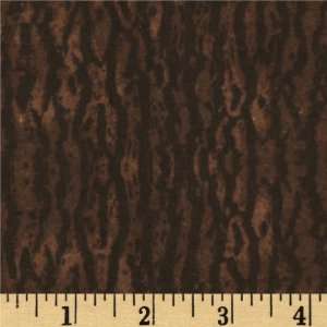 44 Wide Wilderness Trails Flannel Textured Brown Fabric By The Yard