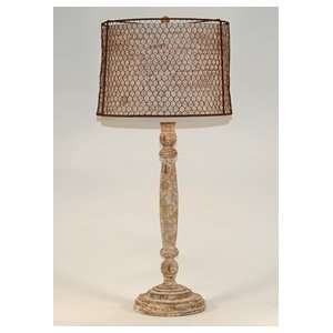 Aidan Gray Carson Column Table Lamp with Double Wire Shade