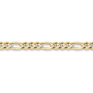  14K Gold Figaro Link Bracelet (10mm) SZUL Jewelry
