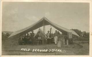 Texas, TX, El Paso, Ft Bliss, Field Service 7th Cavalry Real Photo 