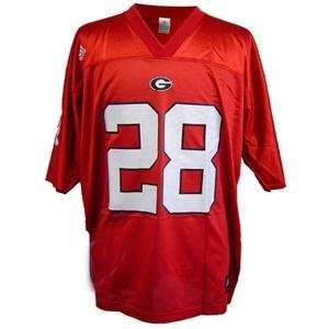   Bulldogs #28 Official Replica NCAA Game Jersey by Adidas (Scarlet Red