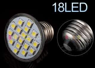 E27 3W 18 LED SMD 5050 6500K Cool White Light Bulb 110V  