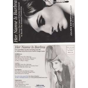   Name Is Barbra Charity Auction   Promo Postcard 2004 