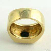 94ct Genuine Emerald .42ctw Diamonds Mens Ring   14k Solid Gold 