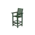   Recycled Earth Friendly Oceanic Outdoor Patio Bar Chair   Forest Green