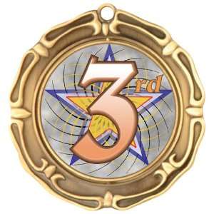  3 SPINNING Gold   Silver or Bronze 3rd Place Medals with 