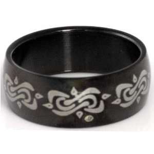   Tribal Design Stainless Steel Ring by BodyPUNKS (RBS 027), in 10 (US