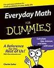 Everyday Math For Dummies by Charles Seiter (1995, Paperback)