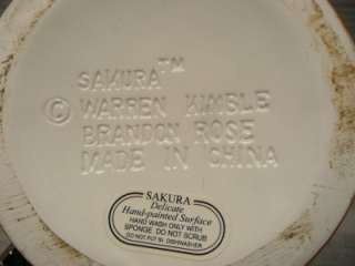   Kimble Brandon ROSE Cookie Jar Pottery NICE Hand Painted flower  