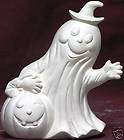  Bisque Ghost and Pumpkin Kentucky Mold 844 U Paint Ready To Paint