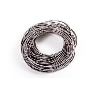 Piano Wire Bracelet   Hematite/Silver Jewelry 