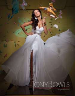 Le Gala by Tony Bowls 111525 White 8 National Pageant Dress NWT  