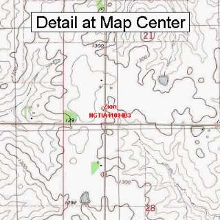   Quadrangle Map   Zion, Iowa (Folded/Waterproof)