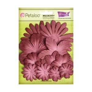 Petaloo Darice Mulberry Paper Flower Layers 12/Pkg Burgundy; 4 Items 