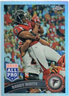 2011 TOPPS CHROME RODDY WHITE REFRACTOR FALCONS WR  