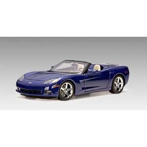 18 Scale Chevrolet Corvette Convertible C6 2005 Blue Limited Ed 