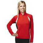 Mountain Womens 1/4 Zip Moisture Wicking Pullover Shirt, FORMULA RED 