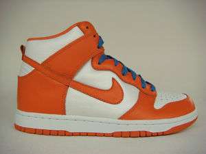 Nike Dunk High Orange White Blue Mens Sneaker  