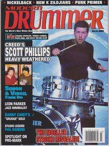   Drummer Magazine (March 2002) Creed Scott Phillips  Tool Danny Carey