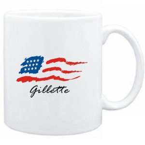  Mug White  Gillette   US Flag  Usa Cities Sports 