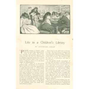  1907 Life in a Childrens Library illustrated Everything 