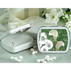  Calla Lily Theme Personalized Glossy White Hinged Mint box 
