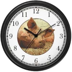  Pigs / Hogs   Mommy & Baby 1 Wall Clock by WatchBuddy 