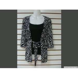    East 5th Womens Blouses black and white, size 1X 