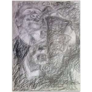  Benny Carter, Original 1968 Charcoal Drawing By Carmel Artist 