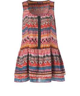 Red Pattern (Red) Inspire Tribal Dress  222183769  New Look