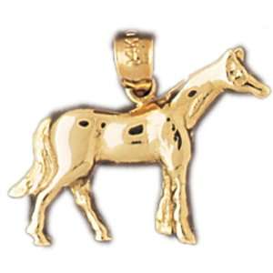   CleverEves 14K Gold Pendant Horse 1.4   Gram(s) CleverEve Jewelry