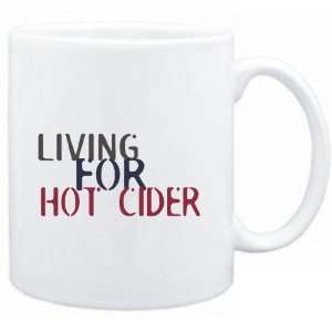    Mug White  living for Hot cider  Drinks