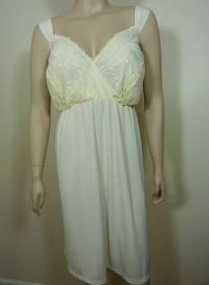 NWT $44 NOTTIBIANCHE NIGHTGOWN WOMANS 2X IVORY STRETCH LACE SPANDEX 