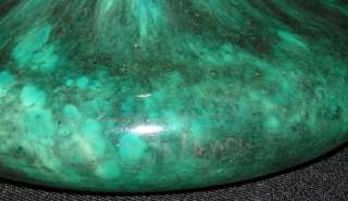 Daum Nancy Art Deco Period Green Glass Vase 17 in 43 cm  