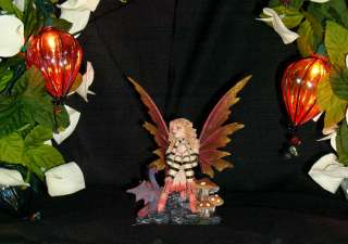 Fairy Amber Autumn Pixie Nymph Figurine Statue Dragon  