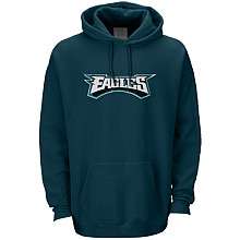 Philadelphia Eagles Mens Custom Frayed Logo Hooded Sweatshirt   FRAYED 