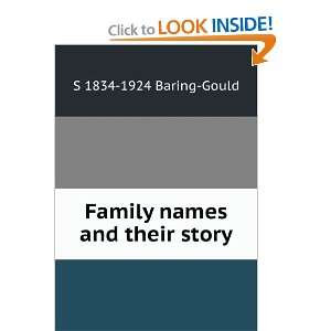    Family names and their story S 1834 1924 Baring Gould Books