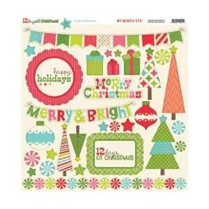  My Minds Eye 12 Days Of Christmas Adhesive Chipboard 