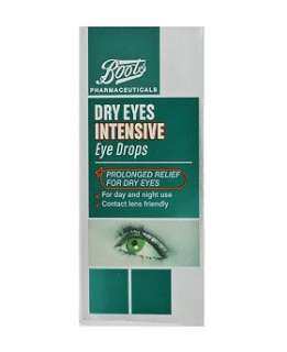 Boots Pharmaceuticals Dry Eyes Intensive Eye Drops 10ml   Boots