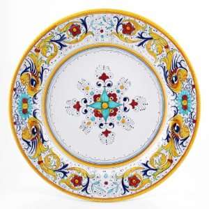  Hand Painted Italian Ceramic 14 inch Round Platter Flat 